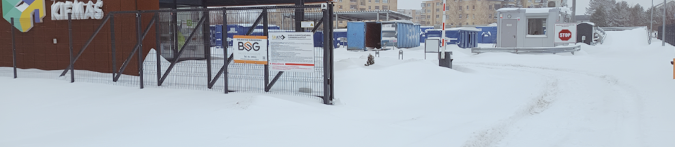 Dėl gausiai iškritusio sniego dalis atliekų priėmimo aikštelių yra neprivažiuojamos