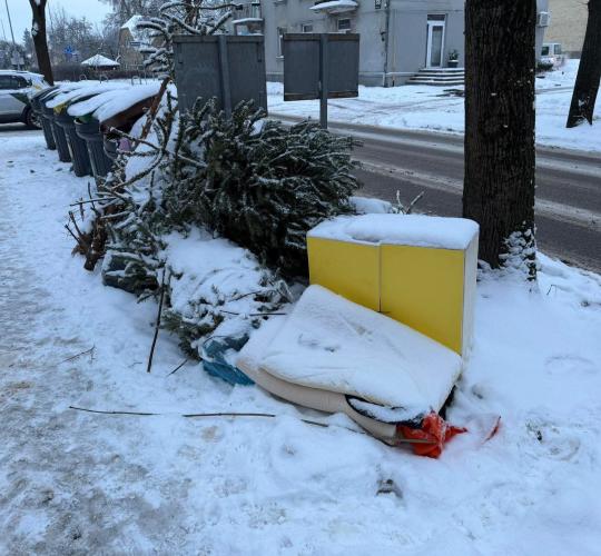 Nepalikite eglučių prie konteinerių – jos surenkamos specialiose vietose