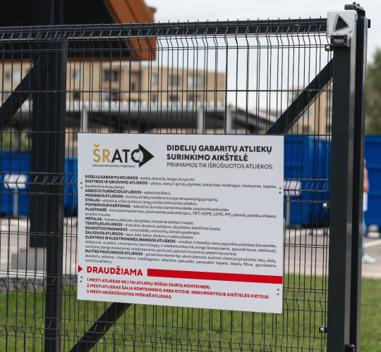 Didelių gabaritų atliekų surinkimo aikštelės: atliekas galima pristatyti tik savo ir tik nustatytais kiekiais