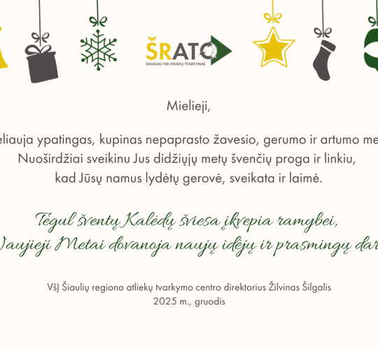 Sveikiname didžiųjų metų švenčių proga!