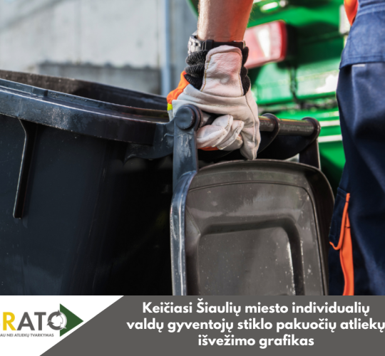 Keičiasi Šiaulių miesto individualių valdų gyventojų stiklo pakuočių atliekų išvežimo grafikas