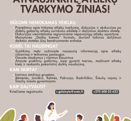 ŠRATC kviečia į susitikimus: sužinokite, ką darote neteisingai rūšiuodami atliekas