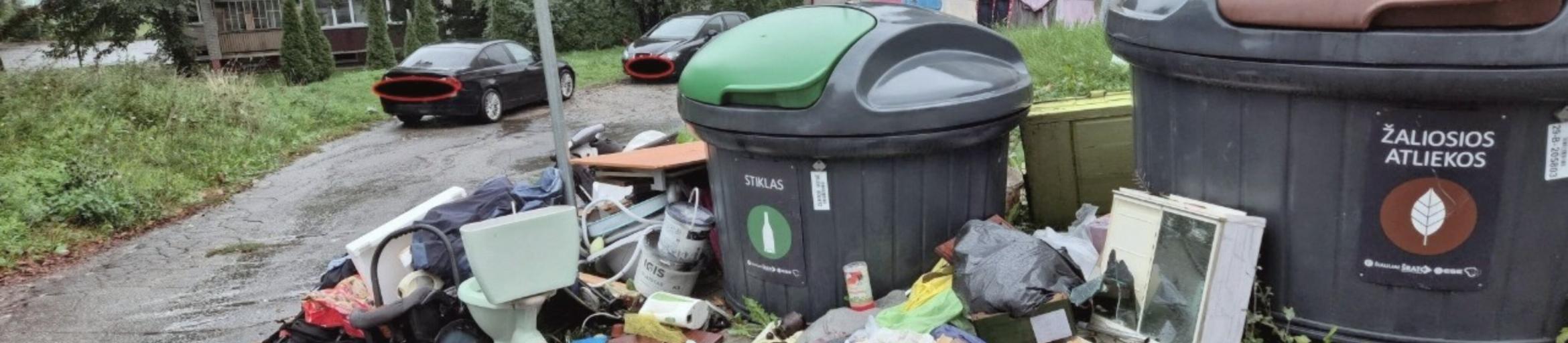 Šiaulių miesto savivaldybė skelbia 2026 m. rugsėjo mėnesio netvarkingiausias komunalinių atliekų konteinerių aikšteles