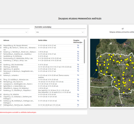 Naujas interaktyvus žemėlapis padės gyventojams lengviau rasti žaliųjų atliekų surinkimo aikšteles