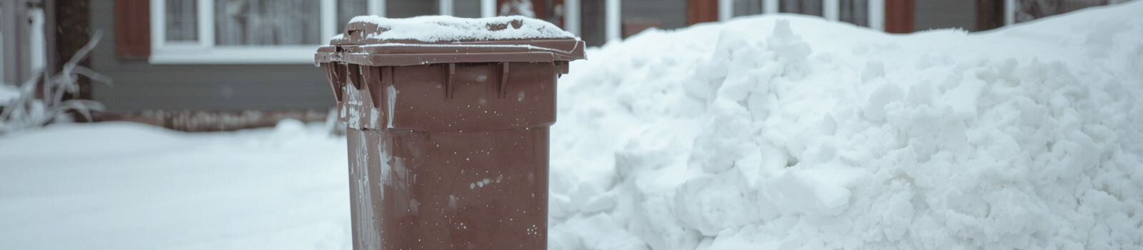 Dėl prišalusių atliekų individualūs žaliųjų atliekų konteineriai gali likti neištuštinti