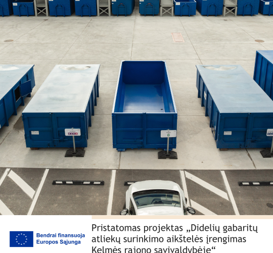 Pristatomas projektas „Didelių gabaritų atliekų surinkimo aikštelės įrengimas Kelmės rajono savivaldybėje“