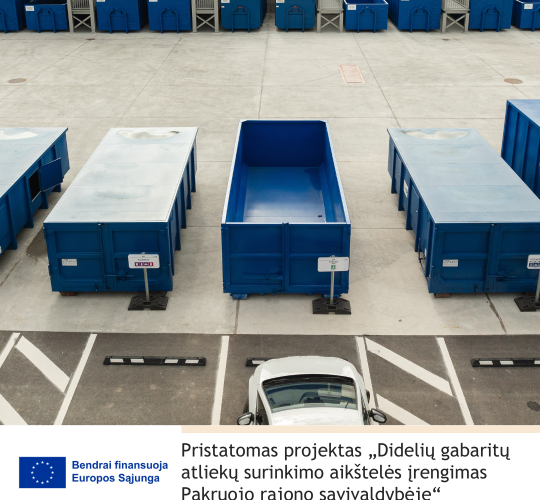 Pristatomas projektas „Didelių gabaritų atliekų surinkimo aikštelės įrengimas Pakruojo rajono savivaldybėje“