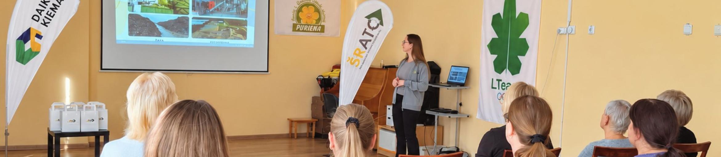Šiaulių r. Gruzdžių lopšelio-darželio „Puriena“ bendruomenė domėjosi tinkamu atliekų tvarkymu