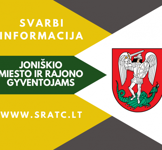 Joniškio r. savivaldybės gyventojų dėmesiui