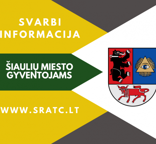 Svarbi informacija Šiaulių miesto individualių namų gyventojams!