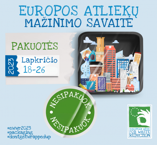 „Nesipakuok“: Šiaulių regionas jungiasi prie atliekų mažinimo savaitės