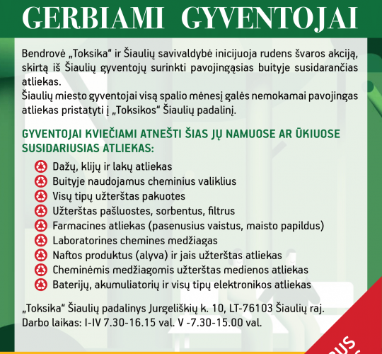 Pavojingųjų atliekų surinkimas